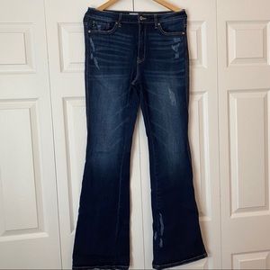 Kancan Dark Wash Boot Cut Jeans
